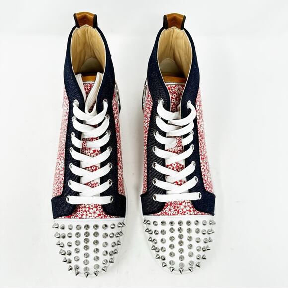 Christian Louboutin Louis Orlato Spike High-Top Sneakers Size Women’s US 10 - Picture 3 of 11